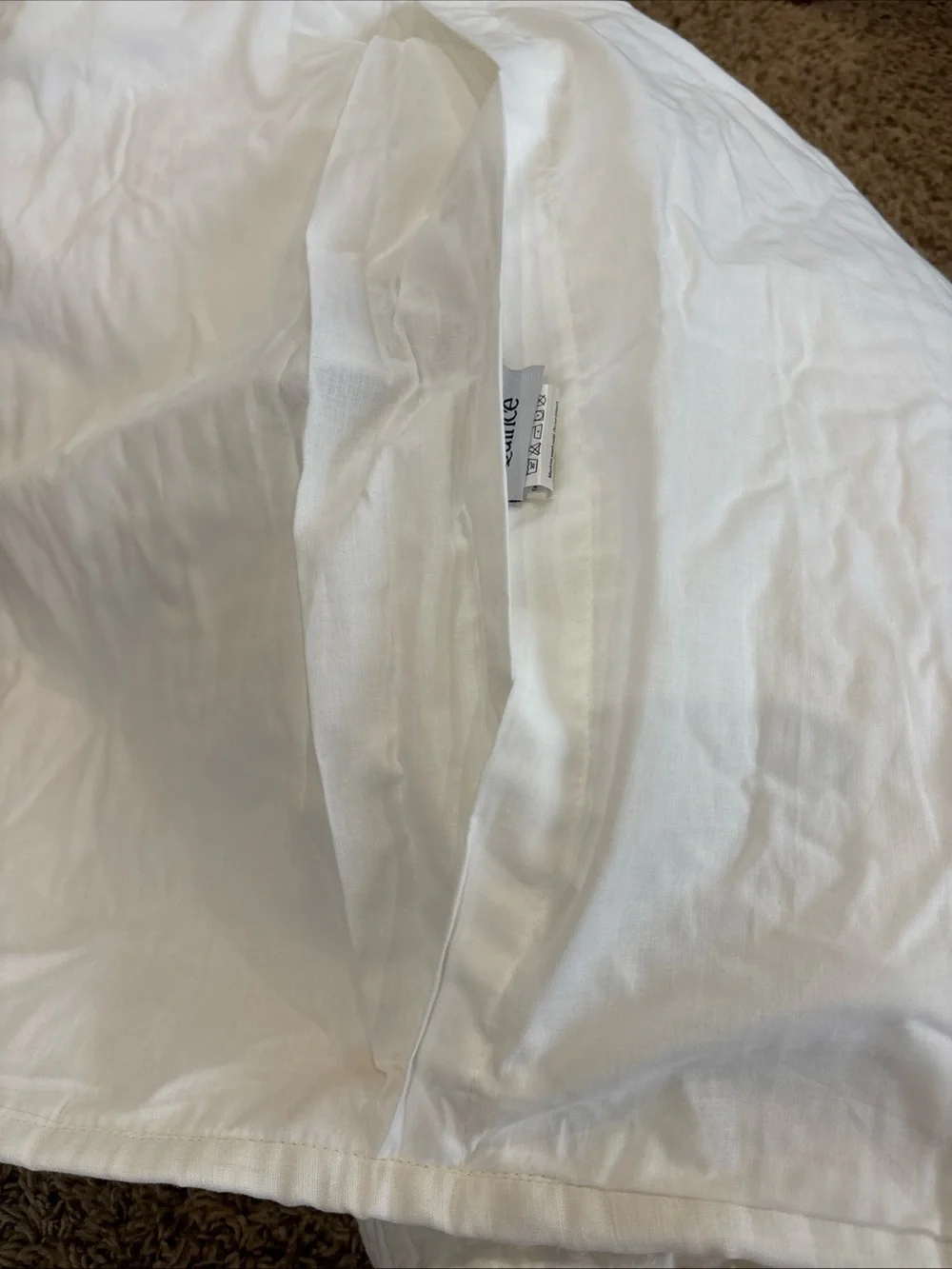 Quince European Linen Cotton Stitch Quilt Set Full/Queen White
